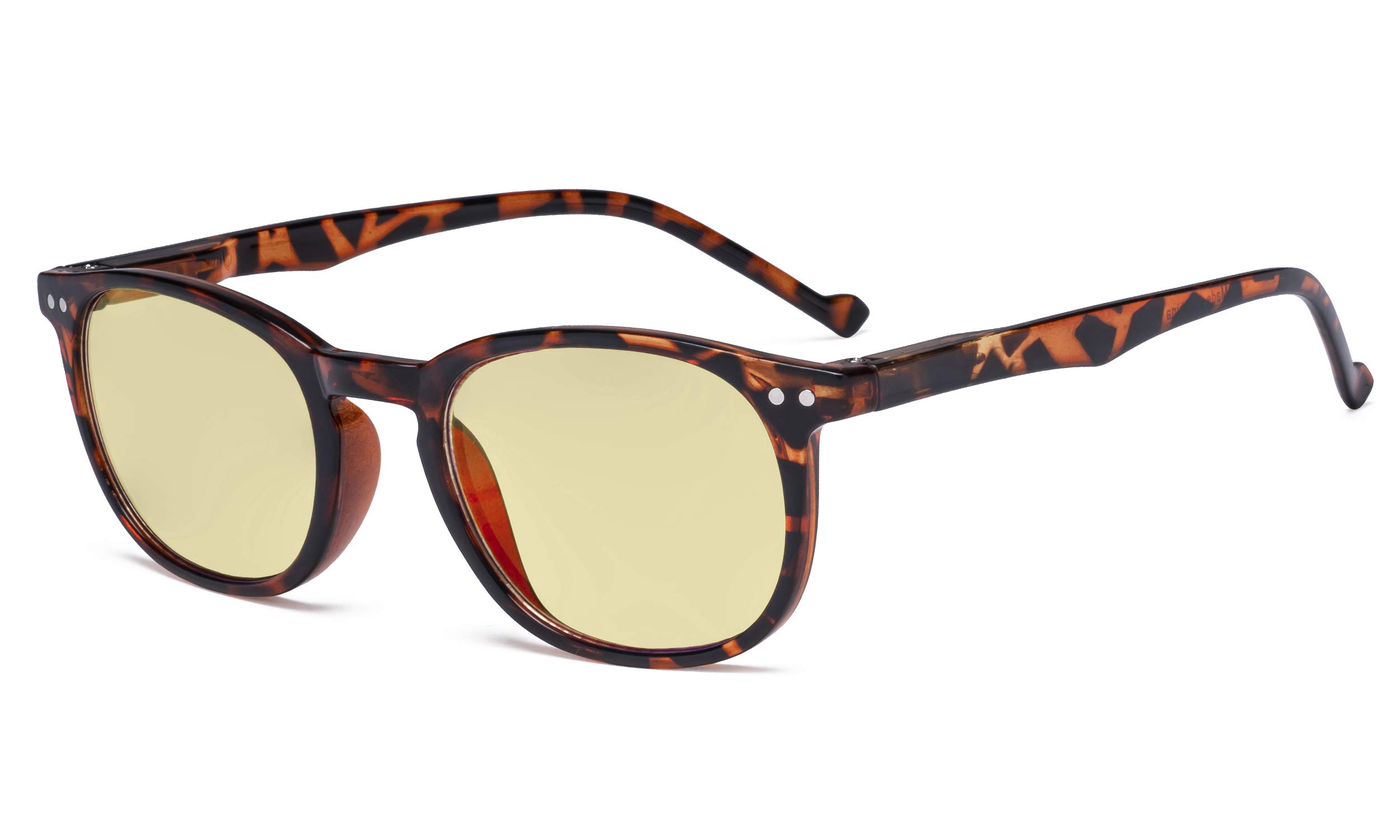 Eyekepper Retro Blue Light Glasses Women Men - Blocking Ray Screen Glare Computer Reading Glasses with Yellow Filter Lens - Tortoise