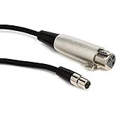 Shure WA310 4-Feet Microphone Adapter Cable, 4-Pin Mini Connector (TA4F) to XLR(F) Connector