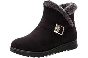 Women's Winter Snow Boots Fur Lined Ankle Booties Anti-Slip Waterproof Warm Outdoor Comfortable Shoes