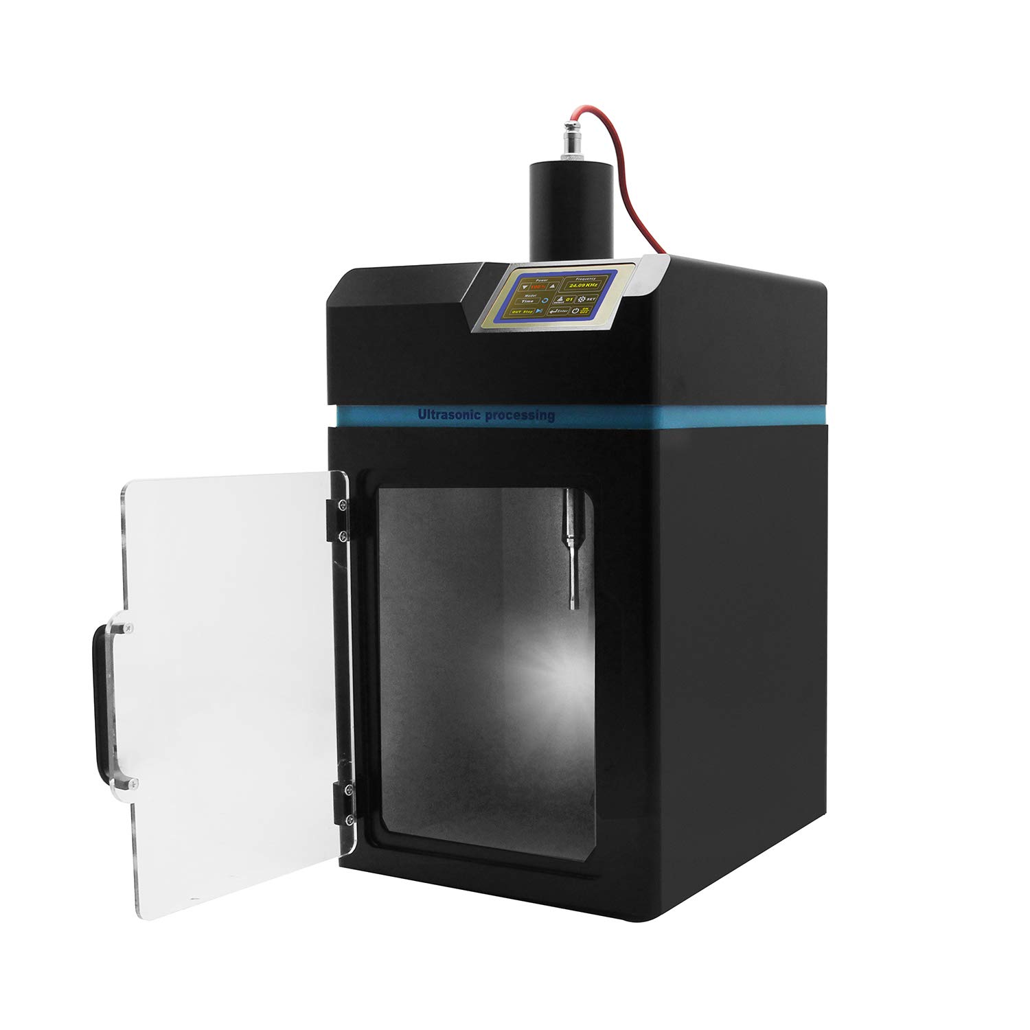 Hanchen Integrated Ultrasonic Homogenizer Sonicator 85~240V Ultrasonic Disperser 2000W Extraction Machine 100~3000mL Processor Lab Emulsifier Chemistry Laboratory Equipment Horn Warranty (20mm)