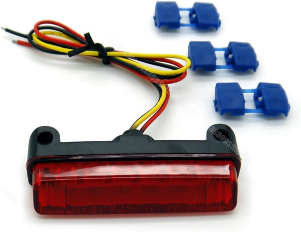 UNIVERSAL Bike Mini LED Rear Tail Brake Light Indicator Scooter - RED