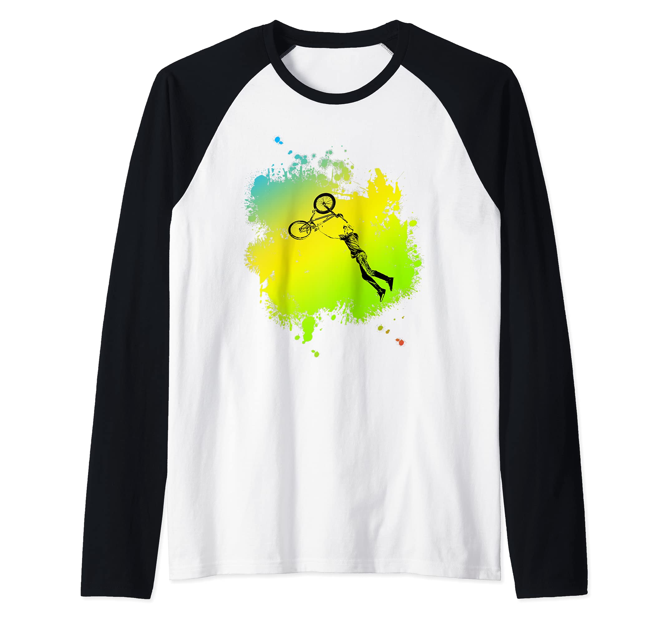 Bmx Bike for Downhill, MTB & Stunt Biker Raglan Baseball Tee