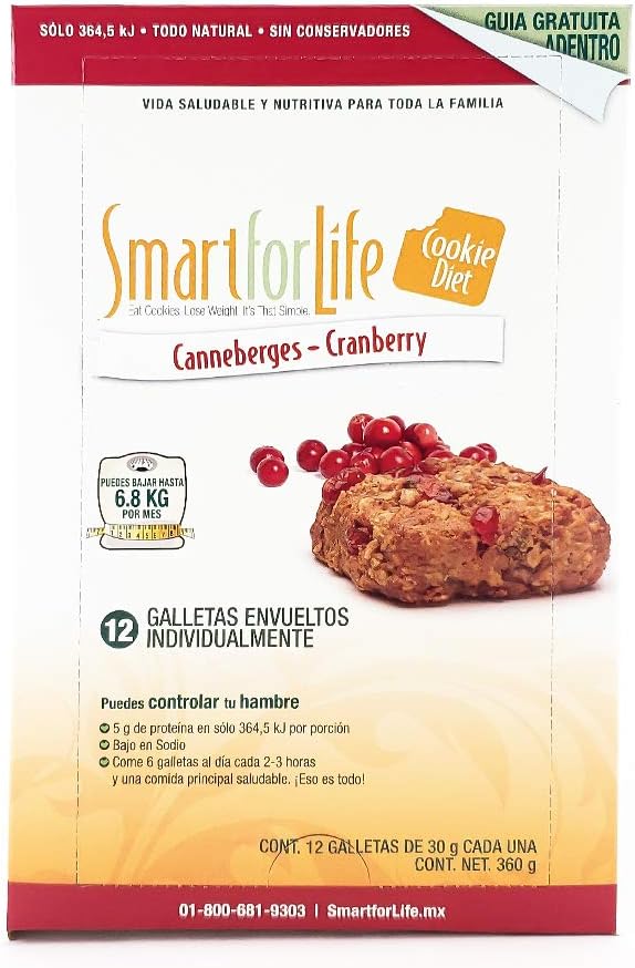 Smart for Life Cookie Diet 7-Day Meal Replacements Cranberry Granola Squares - 42 ct.