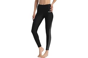 Ubestyle UPF 50+ High Waist Women's Long Swim Pants Swim Leggings Swimming Tights Sun Protective