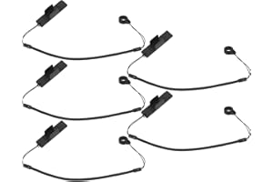 CONGARTENO 5pcs Black Stylus Pen Holder for Tablets with 30cm Elastic Spring Leash Silicone Ring and Pen Clip