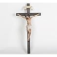 BC Catholic Crucifix Wall Cross 16” Jesus Christ Wall Cross for Home Indoor Cross Collectable Gifts Cross Hand Painted in Woo