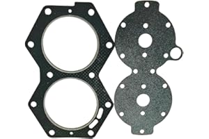 AIZHUER Replacement Head and Cover Gasket 318358 318335. Fits Johnson Evinrude V4 65 80 85 88 90 100 110 112 115 135 140 HP Engines