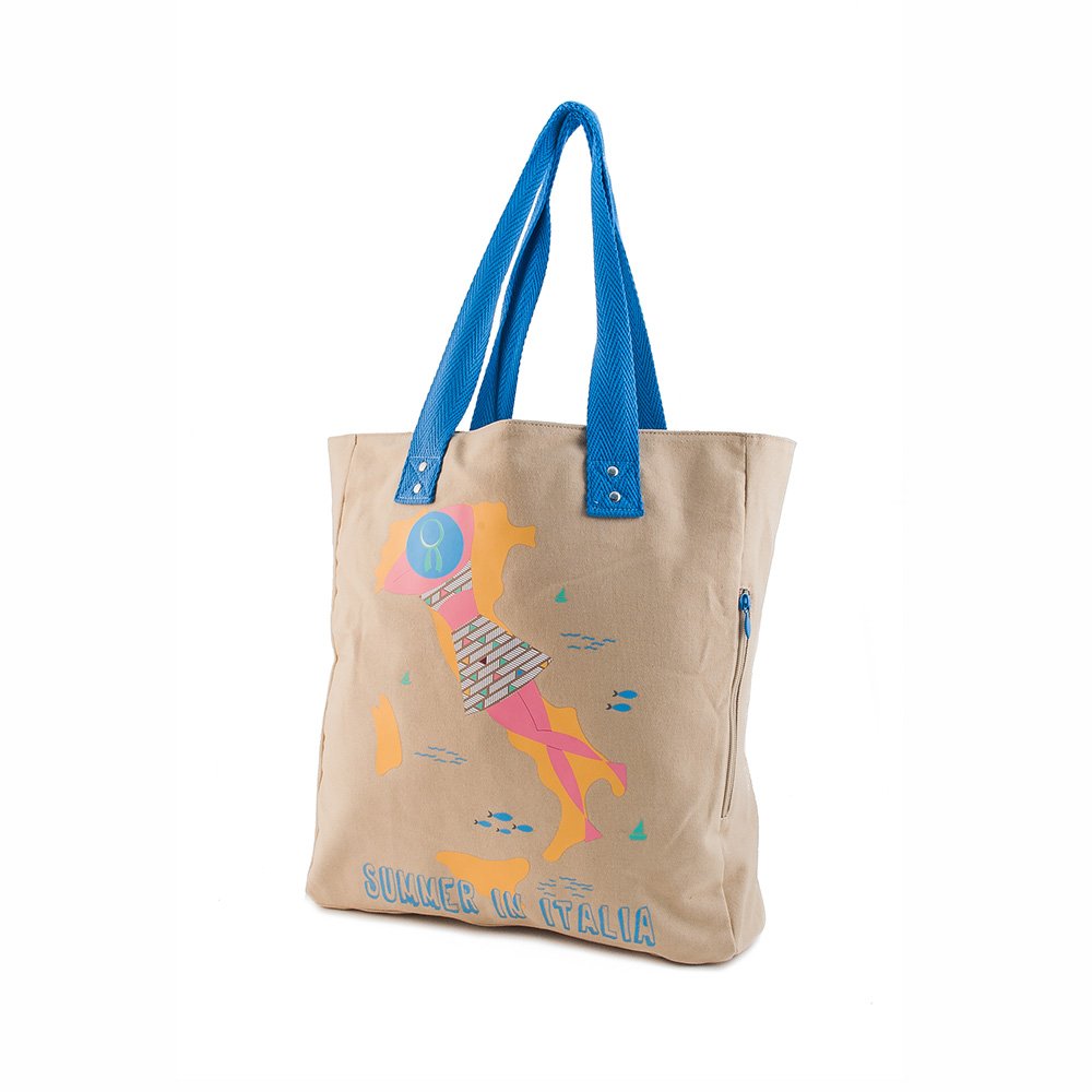 That's Italia Summer in Italy Women's Canvas Shopper, Multicoloured