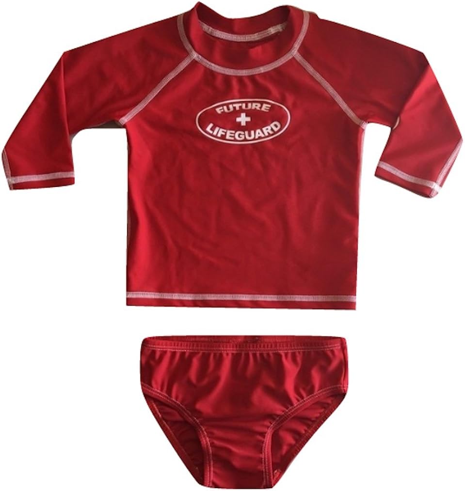 Babikini Girls Future Lifeguard Rashguard Swimsuit Set (XL