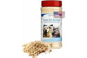 Vitality Science All Natural Super Pet Enzymes for Cats | Complete Spectrum of Digestive Enzymes | Helps Cat Diarrhea, Constipation, Digestion, Allergy & Immunity
