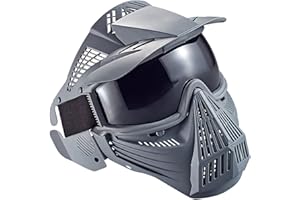 NINAT Airsoft Mask Tactical Masks Full Face with Lens Goggles Eye Protection for Halloween CS Survival Games Shooting Cosplay Mask Black Green Tan Grey