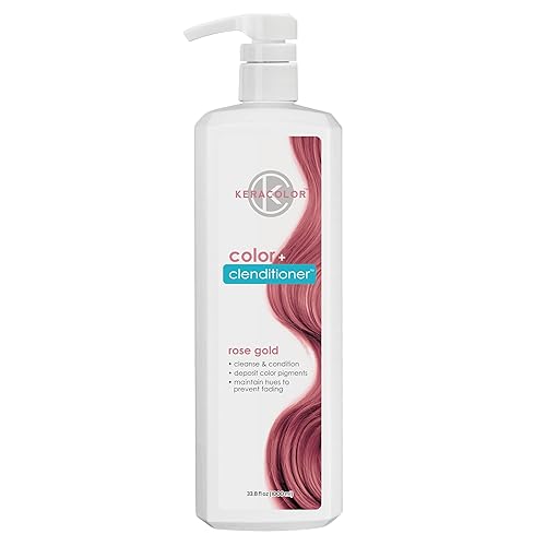 Keracolor Clenditioner ROSE GOLD Hair Dye - Semi Permanent Hair Color Depositing Conditioner, Cruelty-free, 33.80 Fl Oz (Pack of 1)