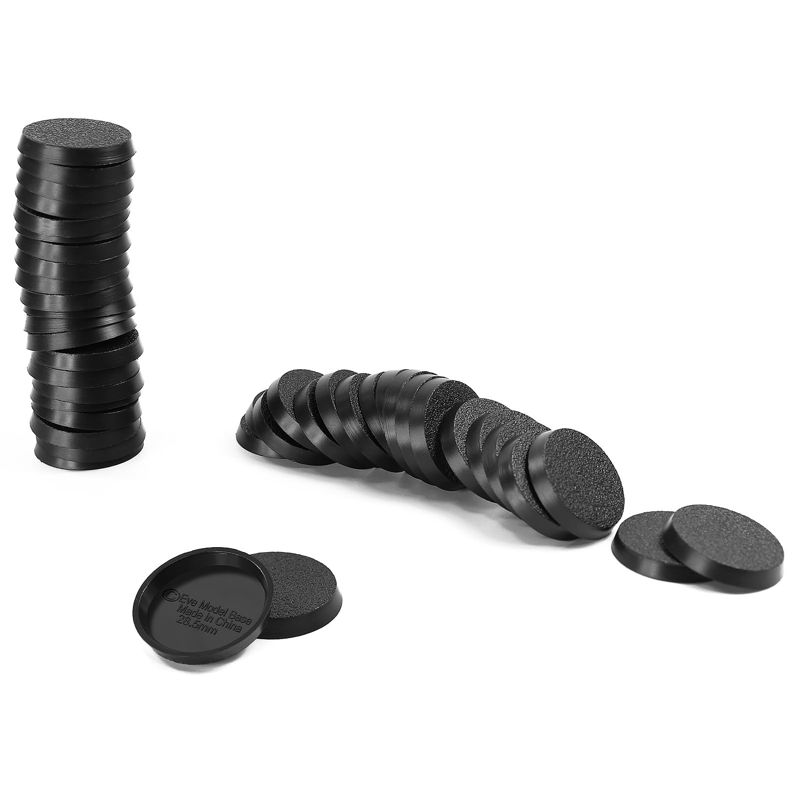 Evemodel Model Base Round 28.5mm Floor Tabletop Miniature Models Base Landscaping for Table War Game (100pcs)