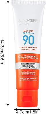 fanelod SPF 90 Face Sunscreen 50g Broad Spectrum Sun Block Lotion for Women view 2