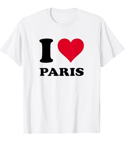 Amazon.com: I Love Paris T-Shirt : Clothing, Shoes & Jewelry
