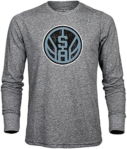 NBA San Antonio Spurs Men's Premium Triblend Long Sleeve Tee, Heather Grey, Medium