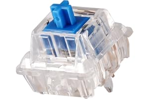 ZugGear Silent Linear Switches DUROCK Dolphin 62g Gold Plated Spring Classic Blue Patent Silent Stem 5 Pins Linear Keyswitch for DIY Mechanical Keyboards