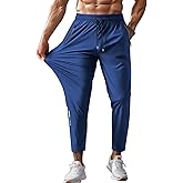 Hidkat Men's Hiking Pants Quick-Dry Lightweight Sweatpants Outdoor Fishing Pants Water Resistant with Zipper Pockets