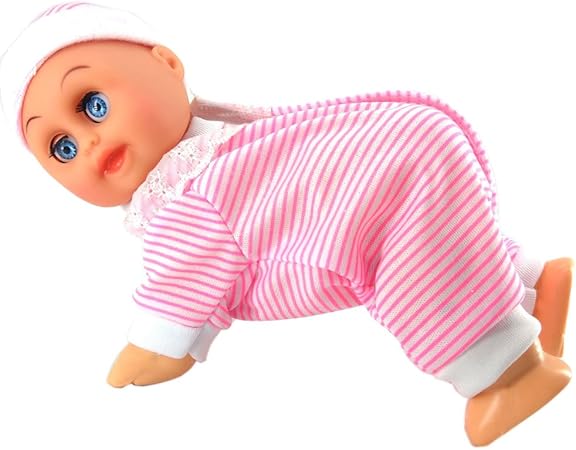 Amazon Viewhugeベビークロール人形 音楽歌う笑うおもちゃfor赤ちゃん学習speakおもちゃ 8 ピンク 人形 ドール おもちゃ