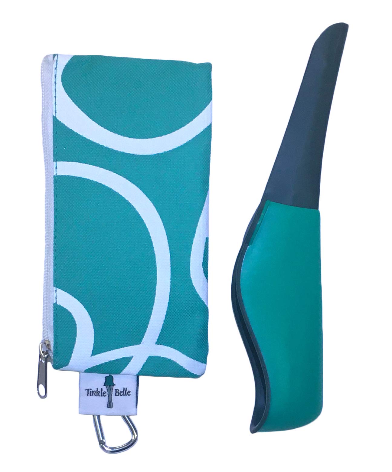 The Tinkle Belle Female Urinal Women Urination Device - Teal and Grey
