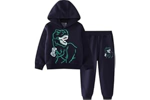 BIBNice Toddler Little Boys Clothes Set Baby Long Sleeve Sweatshirt and Pants Sets Kids 2pcs Outfits 2T-7Years