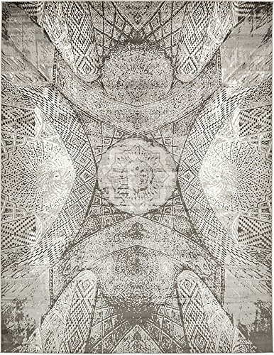 Unique Loom Sofia Collection Dark Gray 9 x 12 Area Rug (9' x 12')