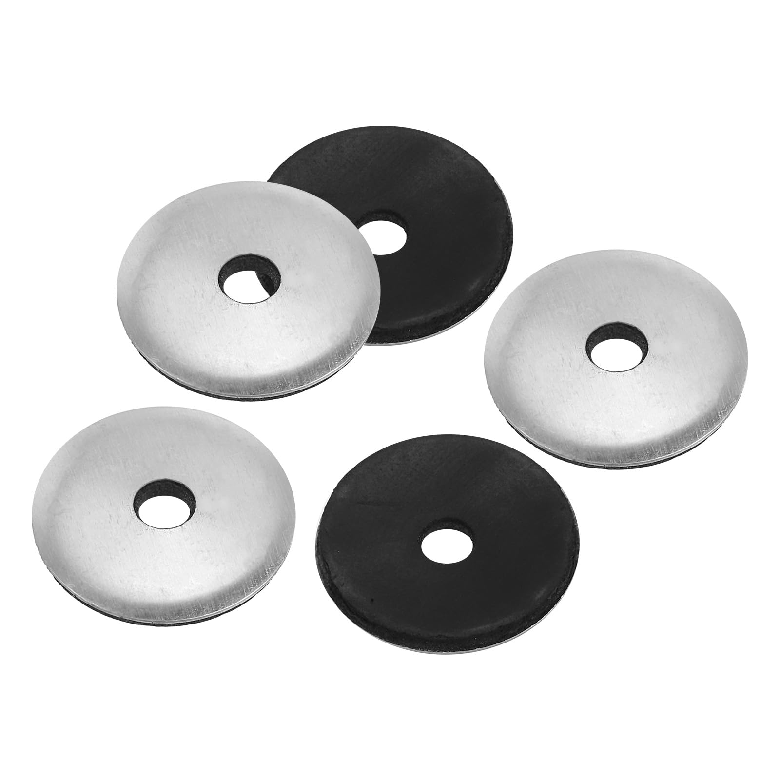 PATIKIL 7/32"x1" Aluminum EPDM Bonded Sealing Neoprene Rubber Sealing Washers, 100 Pieces Neoprene Rubber Backed Screw Gasket for Machinery Ships Roof (#12)