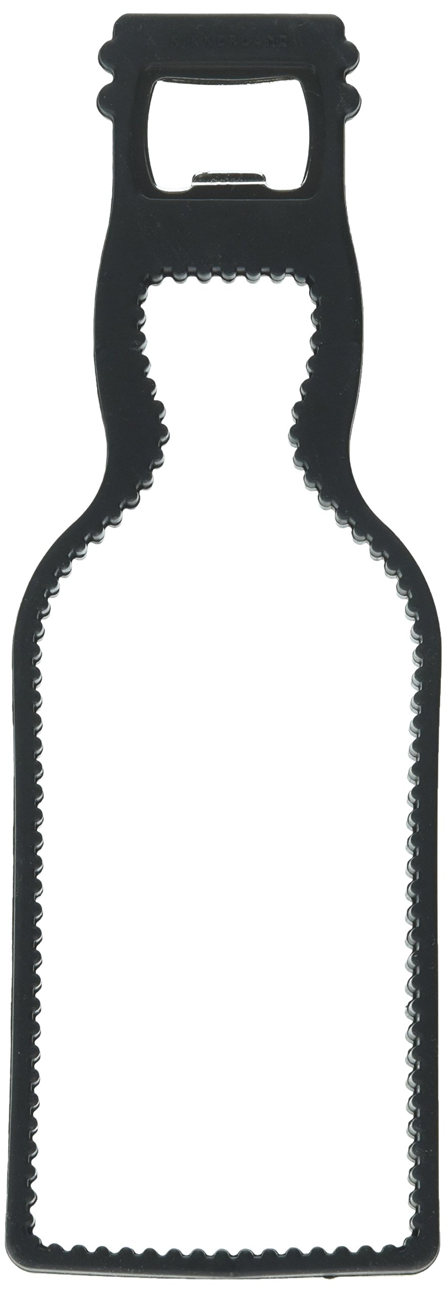 Kikkerland Silicone Bottle Opener 24.8 x 10 x 1.6 cm, Black
