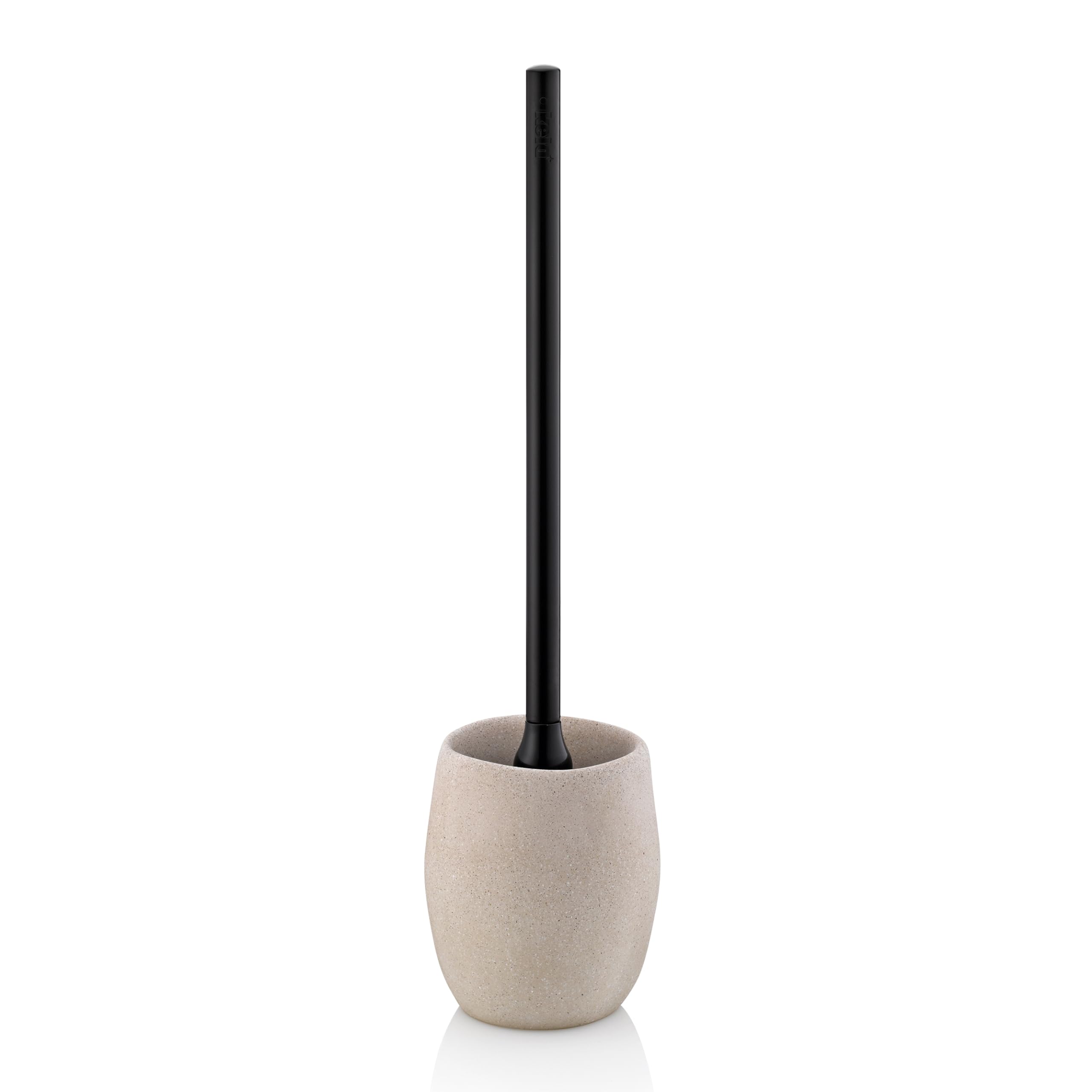 kela 2-Piece Toilet Brush and Container Stone Effect Cement Beige Roda 23681
