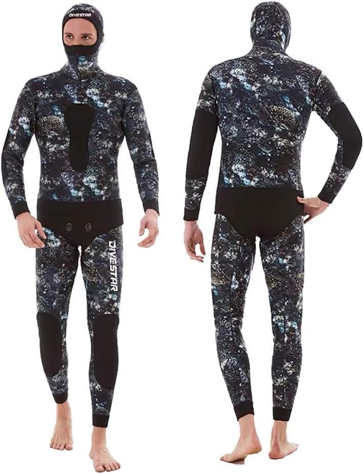 TYX-SS Wetsuit 3/5/7Mm, Split Piece Swimsuit Wet Suit, Ultra Stretch Neoprene Wetsuit, Back Zipper Wetsuits Surfing Suit Warm Fishing and Hunting Suit