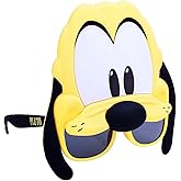Sun-Staches Pluto Official Disney Sunglasses | Vacation, Park or Costume Accessory | UV 400 | One Size Fits Most Adults