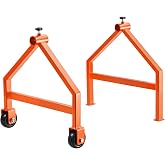 VEVOR Wire Spool Rack, 220 lbs Load Capacity, Portable Cable Caddy, Moveable Wire Rack with Wheels, Spool Holder, Up to 29.9 in Diameter, for Electrical Industrial and Retail Use, Working Efficiency