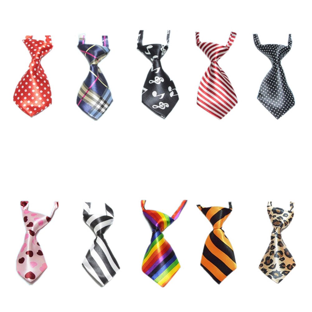 GOGO 10PCS Cat Dog Ties Adjustable Pet Neckties Assorted Puppy Grooming Accessories for Party Festival