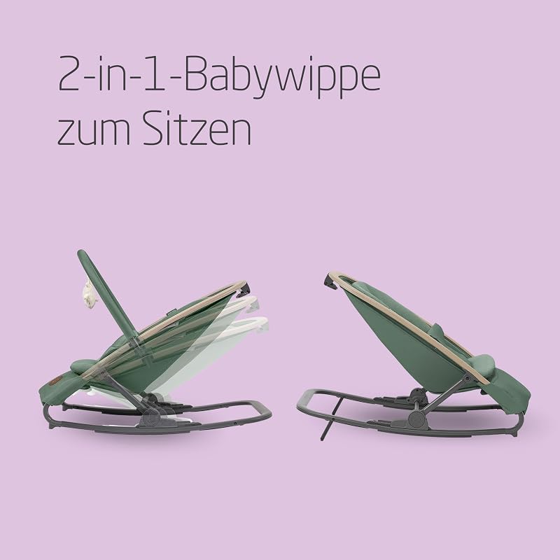 Kori 2-in-1-Babywippe mit Spielzeugbogen, 0–2 Jahre, bis zu 15 kg, Easy-in-Gurt, leicht und kompakt, Eco Care, Beyond Green