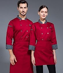 Unisex Double-Breasted Chef Coat Back Full Mesh