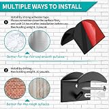 MOSTRUST Upgraded Hat Hooks 10 Pack Black Wall Mount Adhesive with Screws view 4