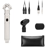 Rode NT4 X Y Stereo Condenser Microphone, Silver | X/Y stereo condenser with XLR5 connector and phantom power for studio recording, field work and live performance