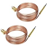 2PCS 508041 Thermocouple Compatible with Bertazzoni Thermocouple Burner, Replace AP7097380, 1400MM Fit for Gas Range, Oven Thermocuople, Bake Burner