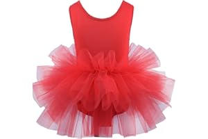 Tutu.kk Girls' Camisole Dance Tutu Leotard with Fluffy 4-Layers Ballet Dress for Ballerina (12 Months - 7 Years)