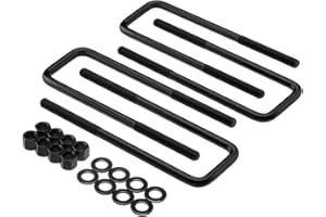 Supreme Suspensions - 4X Heavy-Duty Square Bend U-Bolts for Lifted Applications => 8.5" Long x 2.5" Wide x 9/16" Threads