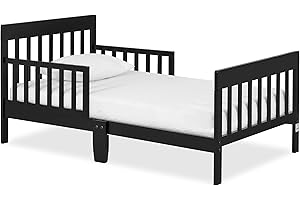 Dream On Me Finn Toddler Bed in Black, Greenguard Gold and JPMA Certified, Non-Toxic Finish, Made of Sustainable New Zealand 