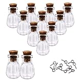 MIGK 24pcs Small Mini Glass Jars Bottles with Cork