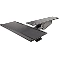 StarTech.com Under Desk Keyboard Tray - Full Motion & Height Adjustable Keyboard and Mouse Tray, 10"x26" Platform - Ergonomic Desk Mount Computer Keyboard Tray with Mouse Pad & Wrist Rest (KBTRAYADJ2)