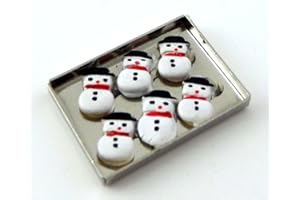 MELODY JANE DOLLS HOUSES Dollhouse Miniature Cookies on Sheet, Snowman