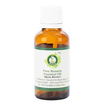 R V Essential Pure Benzoin Essential Oil 10ml- Styrax Benzoin (100% Pure and Natural Steam Distilled)