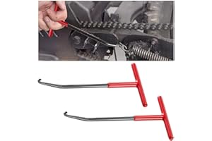 JOYCOURT Motorcycle Exhaust Spring Hook, T Shaped Handle Exhaust Spring Hooks, Rubber Coating Exhaust Spring Puller Tool Fit for Vehicle Motorcycle Dirt Bike Removal, Installation Tool
