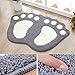 TOPCHANCES Kids Bath Rug, Anti-Slip Water Absorption Cute Foot Print Bath Mats Shower Carpet Reversible Rubber Doormat Toilet Rug Bathroom Carpets,Microfiber Mini Soft Bath (18