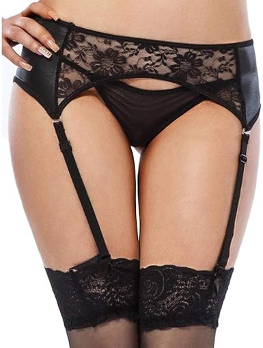 liguero negro encaje