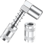 Bonsicoky 1 Pcs 90 Degree Grease Coupler Gun Adapter, 90 Degree Fittings Grease Gun Tips for Farm Truck