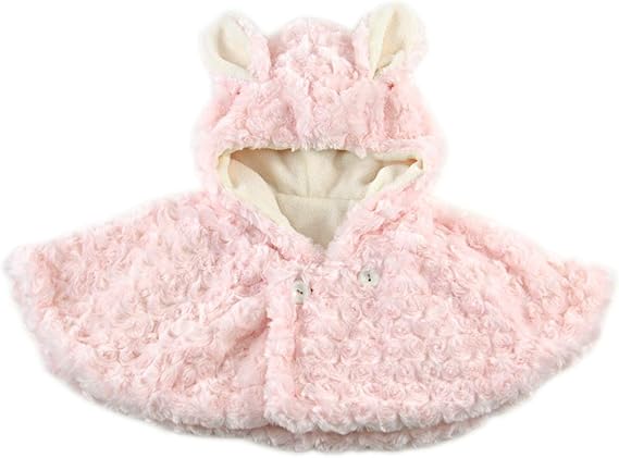 Amazon うさ耳フード ケープコート 女の子用 3歳用 ピンク カーディガン ボレロ 通販